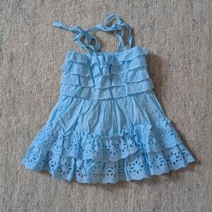 Light Blue Eyelet Dress 12m